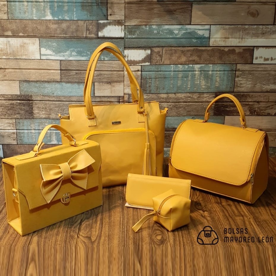 Mustard Premium 5 Piece Bags Set
